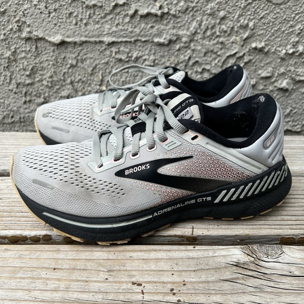 Brooks Shoes Women Size 7.5 Adrenaline GTS 22 Light Grey Running, Jogging - Picture 4 of 11